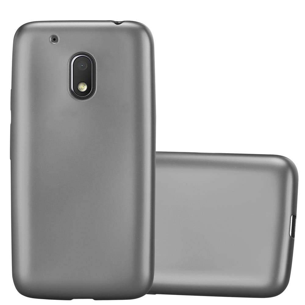 Cadorabo Schutzhülle für Motorola MOTO G4 PLAY Hülle in Grau Handyhülle TPU Silikon Etui Cover Case