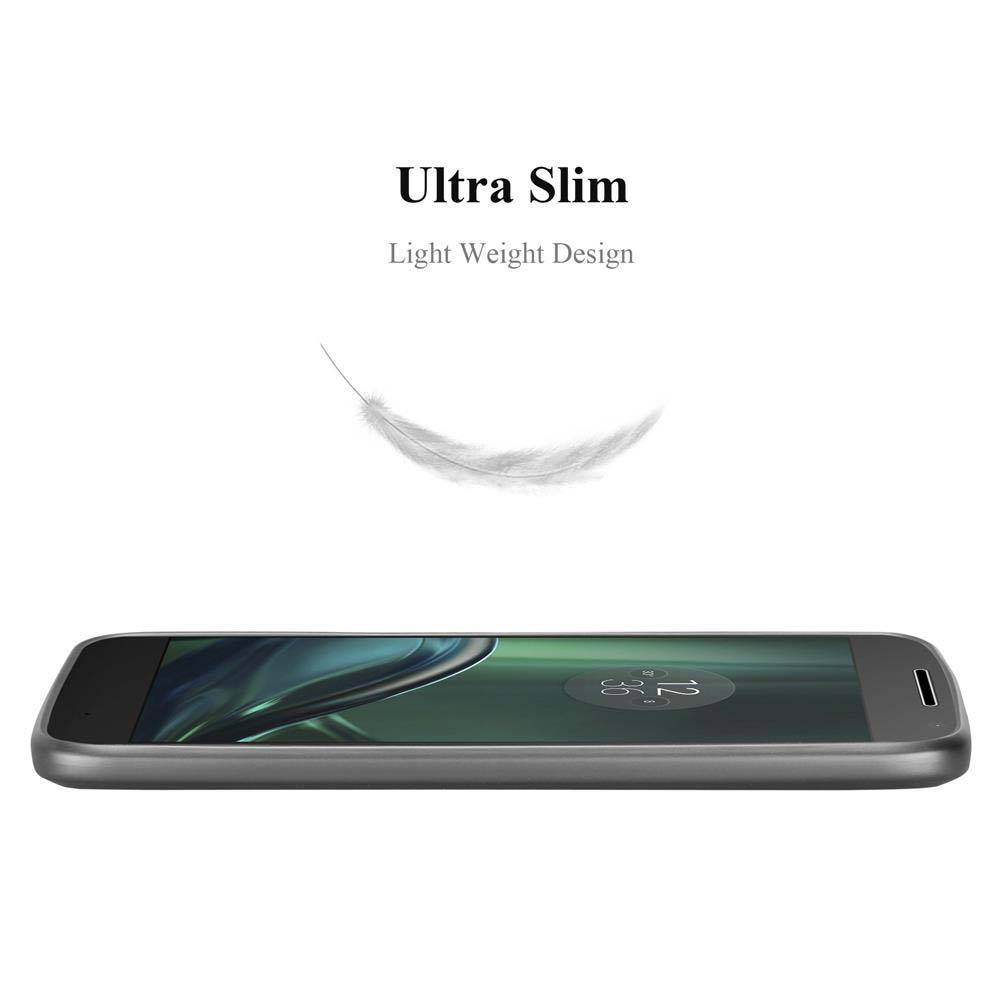 Cadorabo Schutzhülle für Motorola MOTO G4 PLAY Hülle in Grau Handyhülle TPU Silikon Etui Cover Case