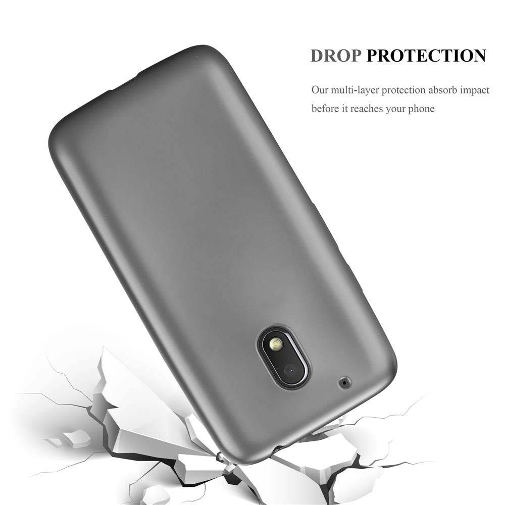 Cadorabo Schutzhülle für Motorola MOTO G4 PLAY Hülle in Grau Handyhülle TPU Silikon Etui Cover Case