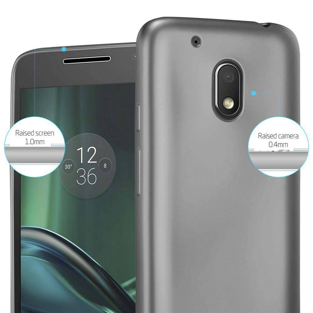 Cadorabo Schutzhülle für Motorola MOTO G4 PLAY Hülle in Grau Handyhülle TPU Silikon Etui Cover Case