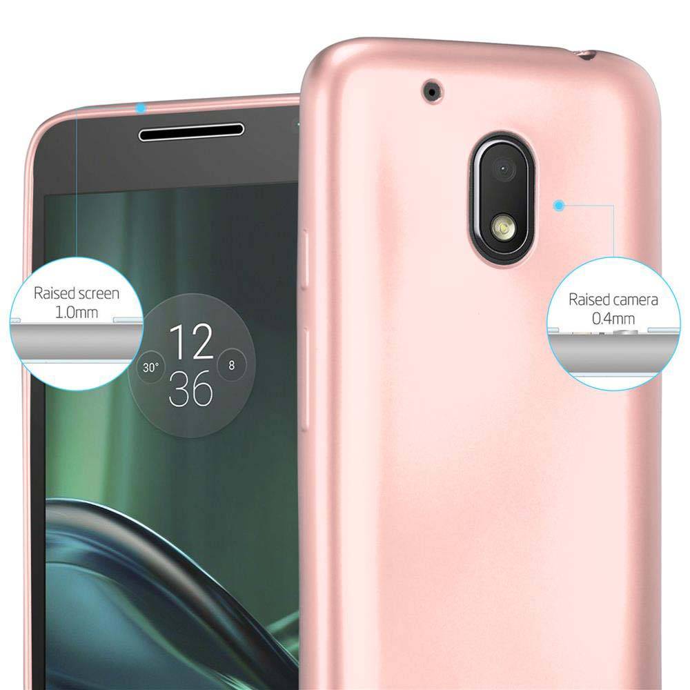 Cadorabo Schutzhülle für Motorola MOTO G4 PLAY Hülle in Rosa Handyhülle TPU Silikon Etui Cover Case
