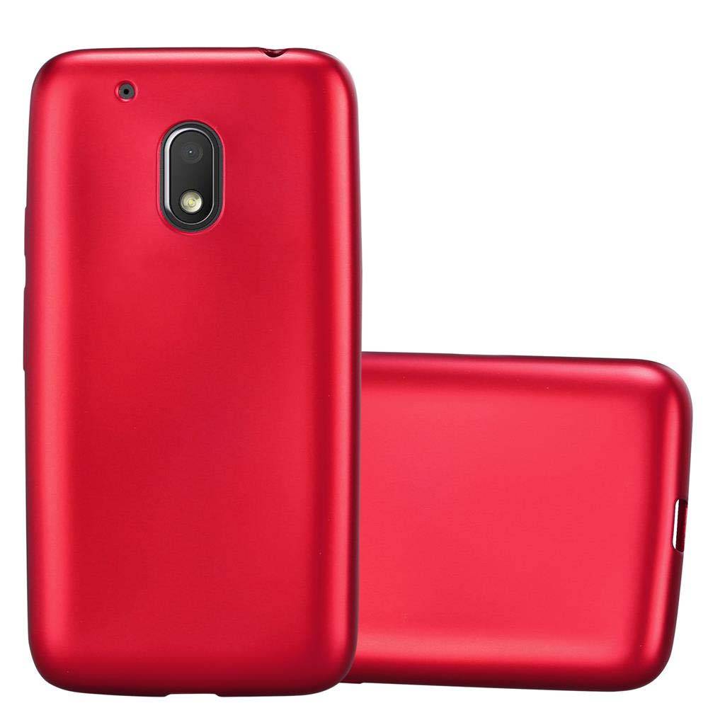 Cadorabo Schutzhülle für Motorola MOTO G4 PLAY Hülle in Rot Handyhülle TPU Silikon Etui Cover Case