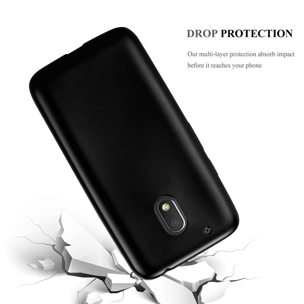 Cadorabo Schutzhülle für Motorola MOTO G4 PLAY Hülle in Schwarz Handyhülle TPU Silikon Etui Cover Case