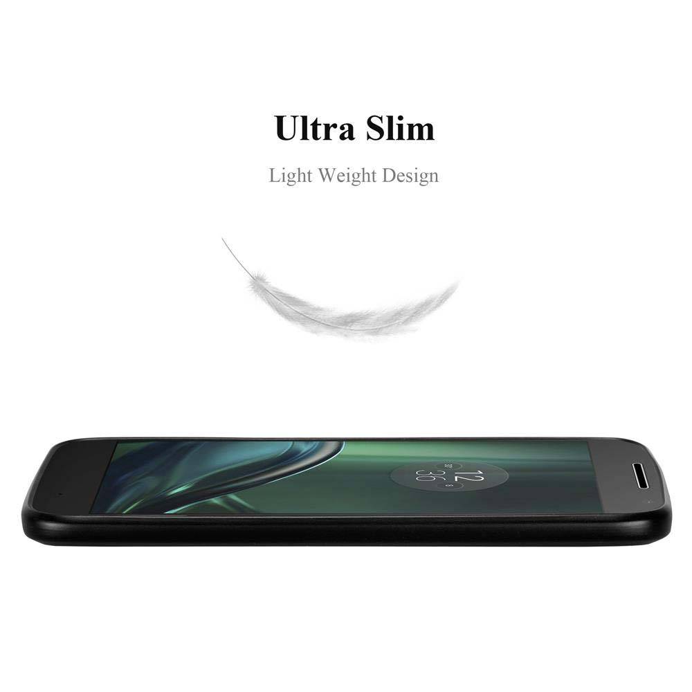 Cadorabo Schutzhülle für Motorola MOTO G4 PLAY Hülle in Schwarz Handyhülle TPU Silikon Etui Cover Case