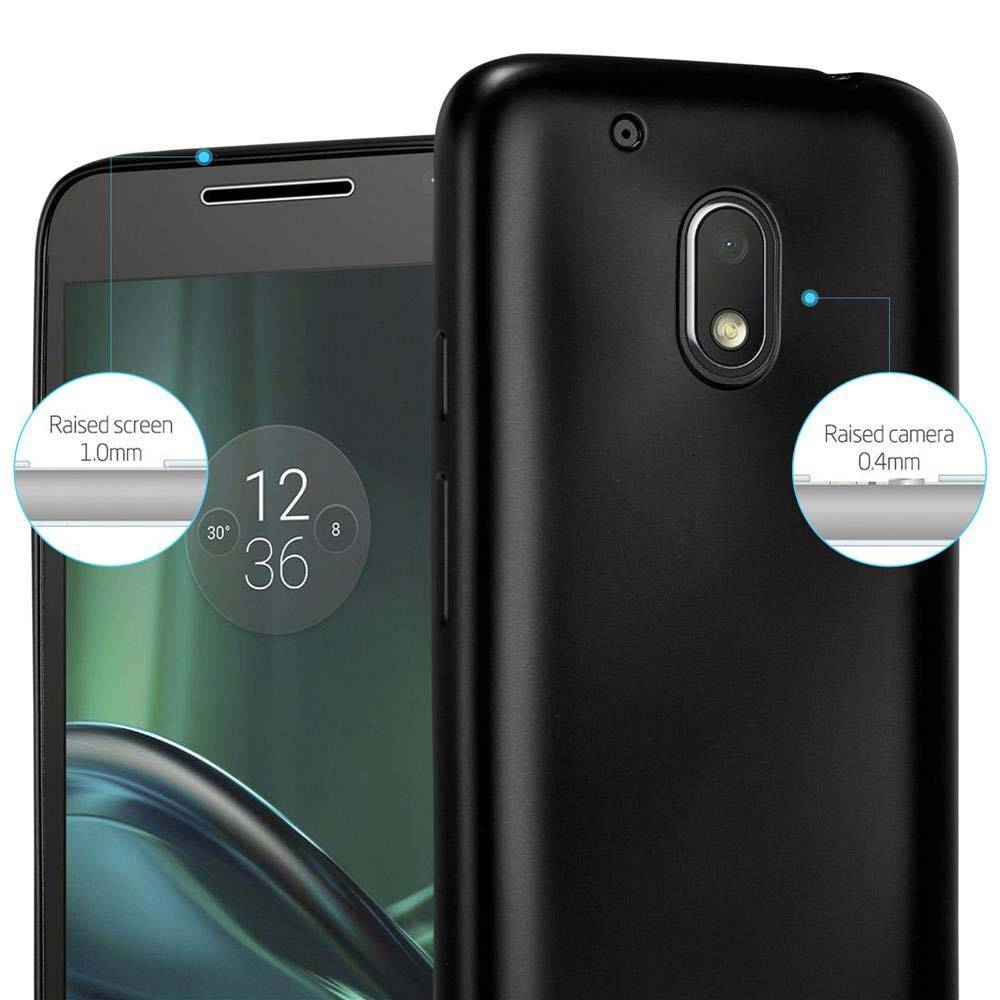 Cadorabo Schutzhülle für Motorola MOTO G4 PLAY Hülle in Schwarz Handyhülle TPU Silikon Etui Cover Case