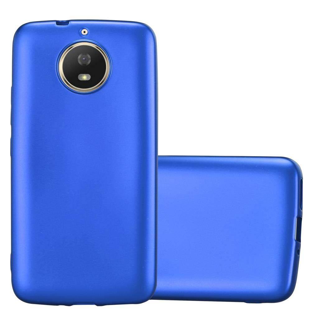 Cadorabo Schutzhülle für Motorola MOTO G5S Hülle in Blau Handyhülle TPU Silikon Etui Cover Case