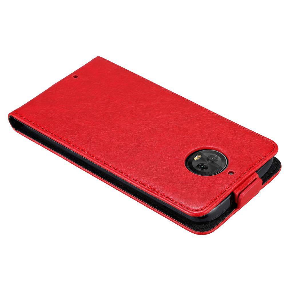 Cadorabo Hülle für Motorola MOTO G6 Schutz Hülle in Rot Flip Etui Handyhülle Case Cover