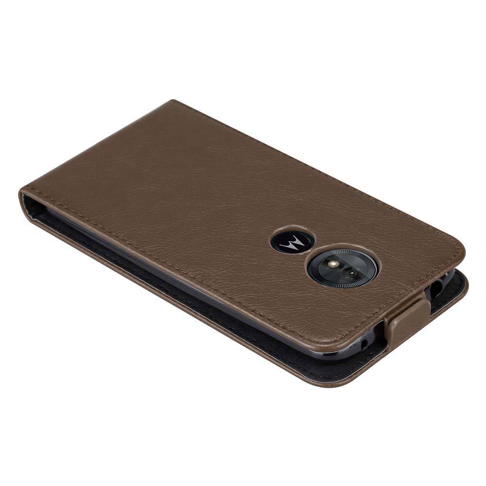 Cadorabo Hülle für Motorola MOTO E5 / G6 PLAY Schutz Hülle in Braun Flip Etui Handyhülle Case Cover