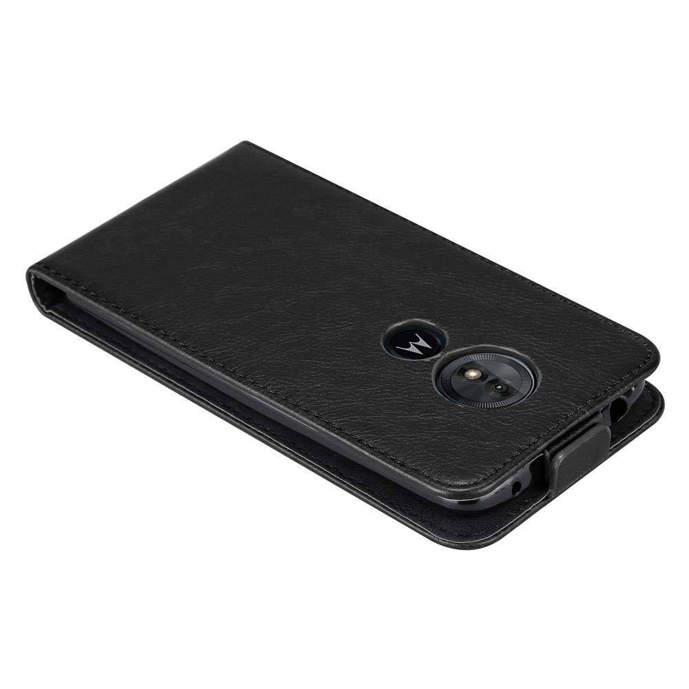 Cadorabo Hülle für Motorola MOTO E5 / G6 PLAY Schutz Hülle in Schwarz Flip Etui Handyhülle Case Cover