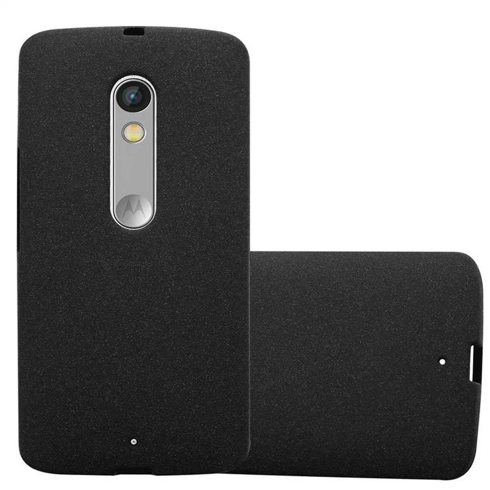 Cadorabo Schutzhülle für Motorola MOTO X PLAY Hülle in Schwarz Handyhülle TPU Etui Cover Case