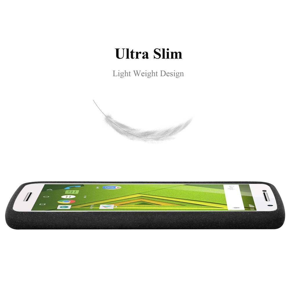 Cadorabo Schutzhülle für Motorola MOTO X PLAY Hülle in Schwarz Handyhülle TPU Etui Cover Case