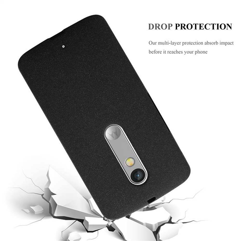 Cadorabo Schutzhülle für Motorola MOTO X PLAY Hülle in Schwarz Handyhülle TPU Etui Cover Case
