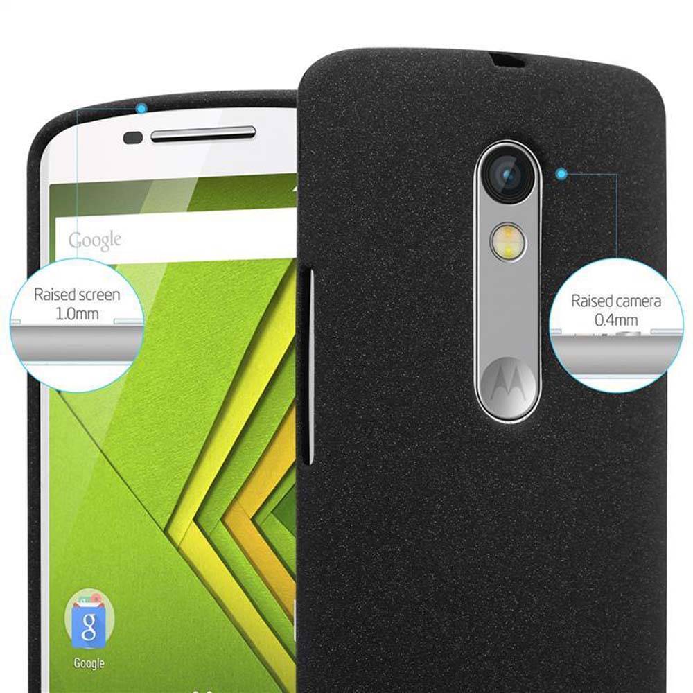 Cadorabo Schutzhülle für Motorola MOTO X PLAY Hülle in Schwarz Handyhülle TPU Etui Cover Case