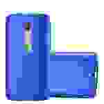 Cadorabo Schutzhülle für Motorola MOTO X PLAY Hülle in Blau Handyhülle TPU Silikon Etui Cover Case