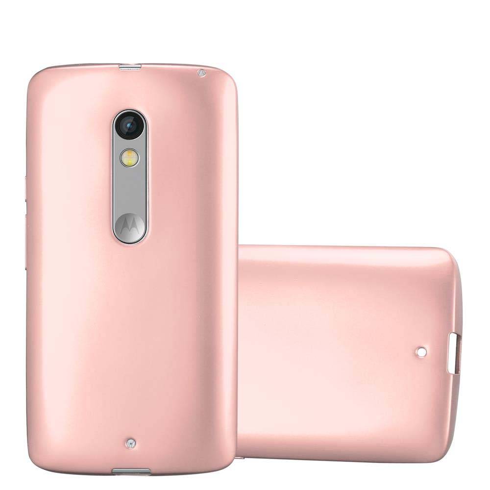 Cadorabo Schutzhülle für Motorola MOTO X PLAY Hülle in Rosa Handyhülle TPU Silikon Etui Cover Case