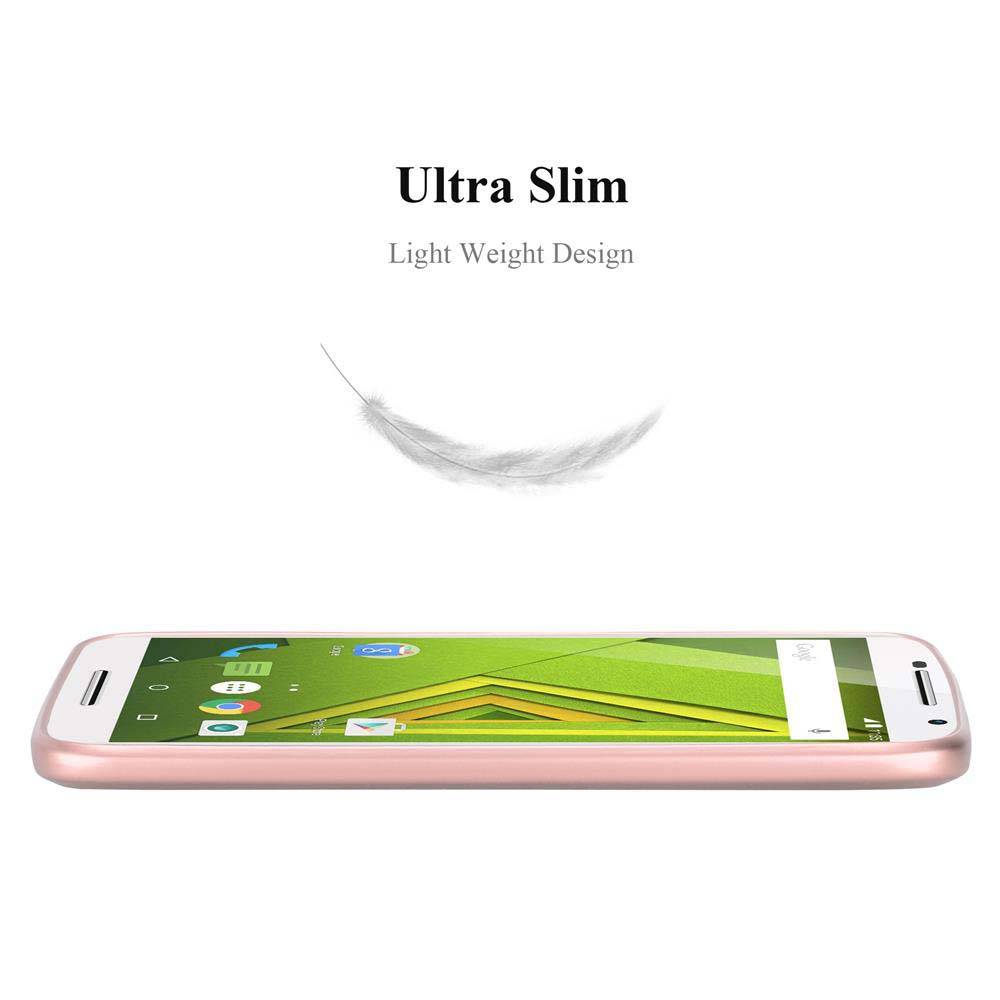 Cadorabo Schutzhülle für Motorola MOTO X PLAY Hülle in Rosa Handyhülle TPU Silikon Etui Cover Case