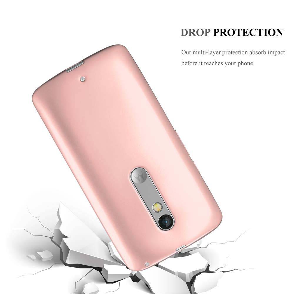 Cadorabo Schutzhülle für Motorola MOTO X PLAY Hülle in Rosa Handyhülle TPU Silikon Etui Cover Case