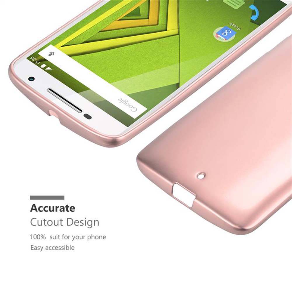 Cadorabo Schutzhülle für Motorola MOTO X PLAY Hülle in Rosa Handyhülle TPU Silikon Etui Cover Case