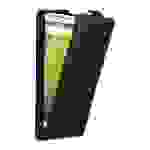 Cadorabo Hülle für Motorola MOTO X PLAY Schutz Hülle in Schwarz Flip Etui Handyhülle Case Cover