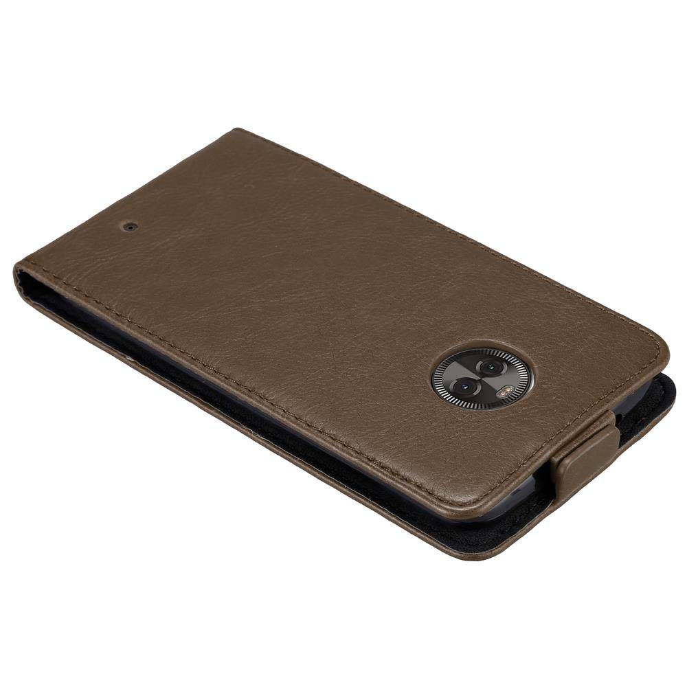 Cadorabo Hülle für Motorola MOTO X4 Schutz Hülle in Braun Flip Etui Handyhülle Case Cover