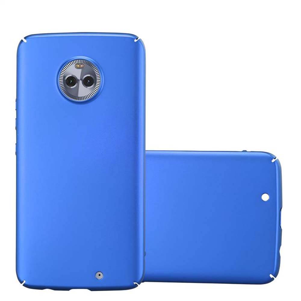 Cadorabo Hülle für Motorola MOTO X4 Schutzhülle in Blau Hard Case Handy Hülle Etui