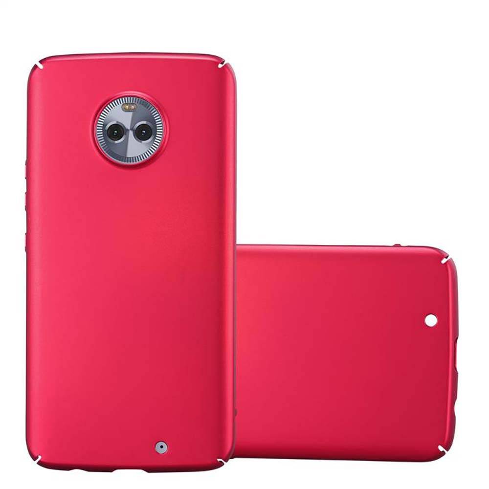 Cadorabo Hülle für Motorola MOTO X4 Schutzhülle in Rot Hard Case Handy Hülle Etui