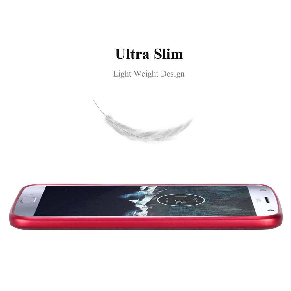 Cadorabo Hülle für Motorola MOTO X4 Schutzhülle in Rot Hard Case Handy Hülle Etui