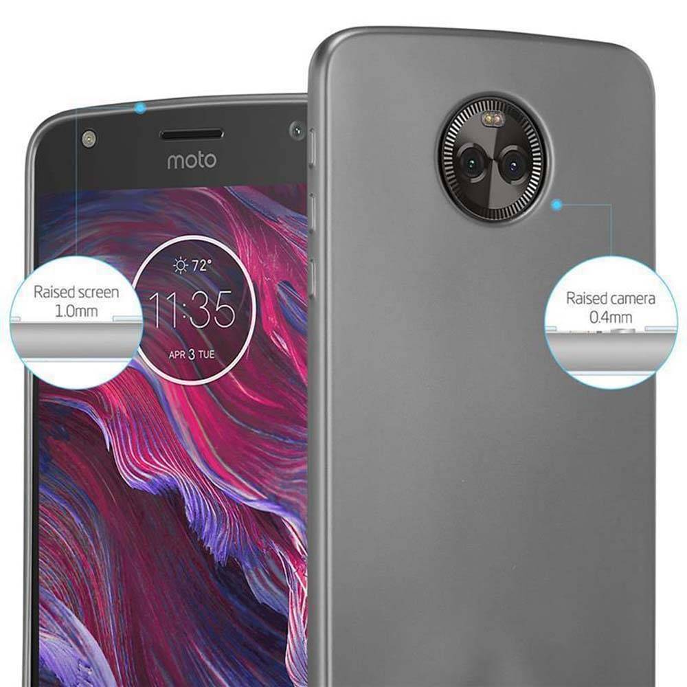 Cadorabo Schutzhülle für Motorola MOTO X4 Hülle in Grau Handyhülle TPU Silikon Etui Cover Case