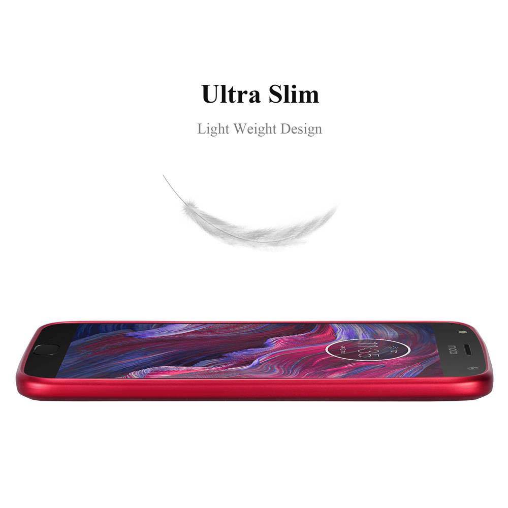Cadorabo Schutzhülle für Motorola MOTO X4 Hülle in Rot Handyhülle TPU Silikon Etui Cover Case