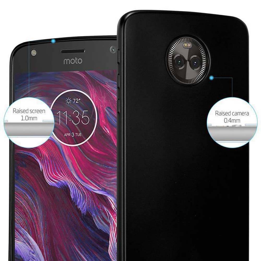 Cadorabo Schutzhülle für Motorola MOTO X4 Hülle in Schwarz Handyhülle TPU Silikon Etui Cover Case
