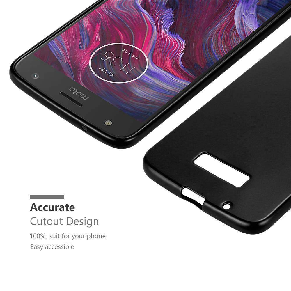 Cadorabo Schutzhülle für Motorola MOTO X4 Hülle in Schwarz Handyhülle TPU Silikon Etui Cover Case