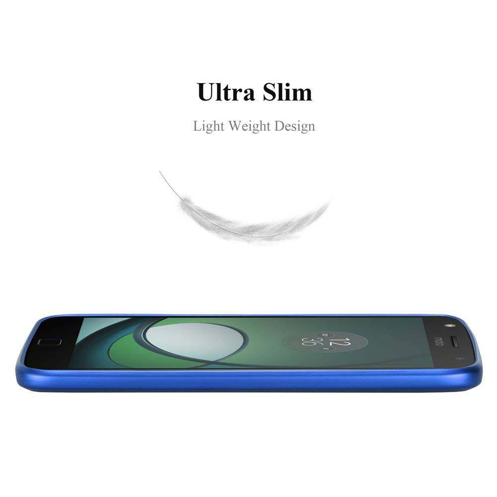 Cadorabo Hülle für Motorola MOTO Z Schutzhülle in Blau Hard Case Handy Hülle Etui