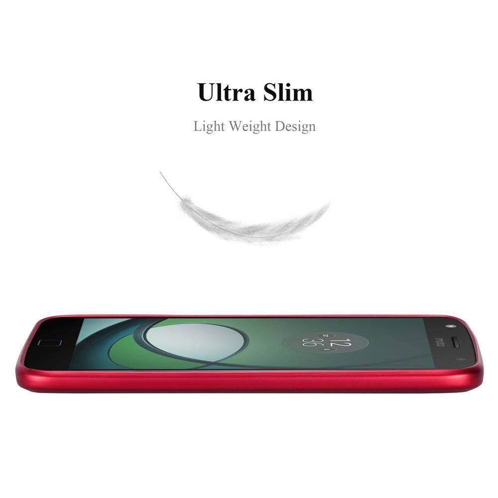 Cadorabo Hülle für Motorola MOTO Z Schutzhülle in Rot Hard Case Handy Hülle Etui