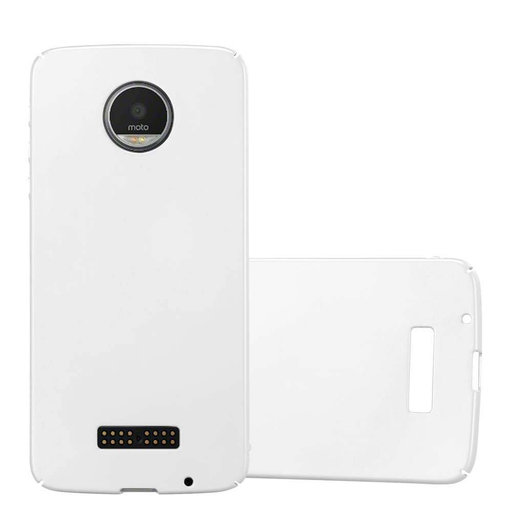 Cadorabo Hülle für Motorola MOTO Z Schutzhülle in Silber Hard Case Handy Hülle Etui