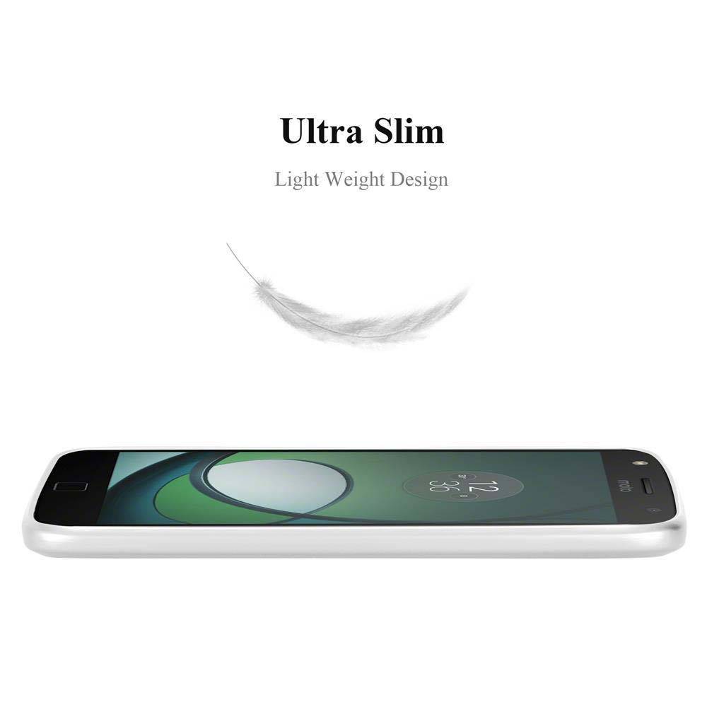 Cadorabo Hülle für Motorola MOTO Z Schutzhülle in Silber Hard Case Handy Hülle Etui