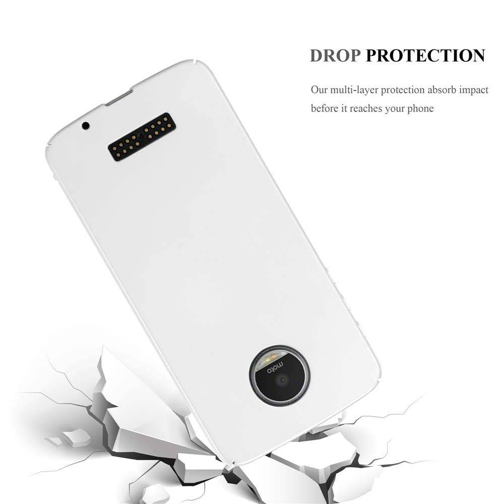 Cadorabo Hülle für Motorola MOTO Z Schutzhülle in Silber Hard Case Handy Hülle Etui