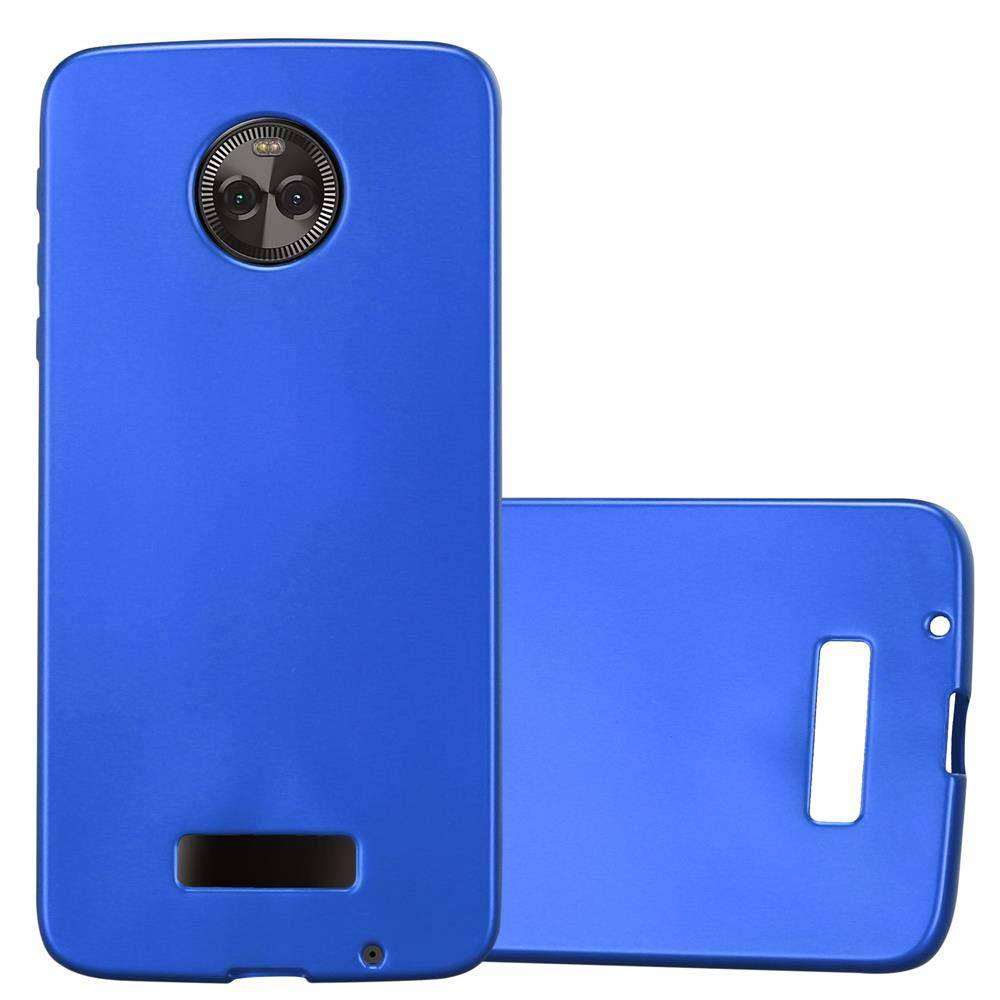 Cadorabo Schutzhülle für Motorola MOTO Z Hülle in Blau Handyhülle TPU Silikon Etui Cover Case