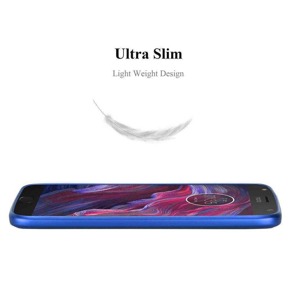 Cadorabo Schutzhülle für Motorola MOTO Z Hülle in Blau Handyhülle TPU Silikon Etui Cover Case