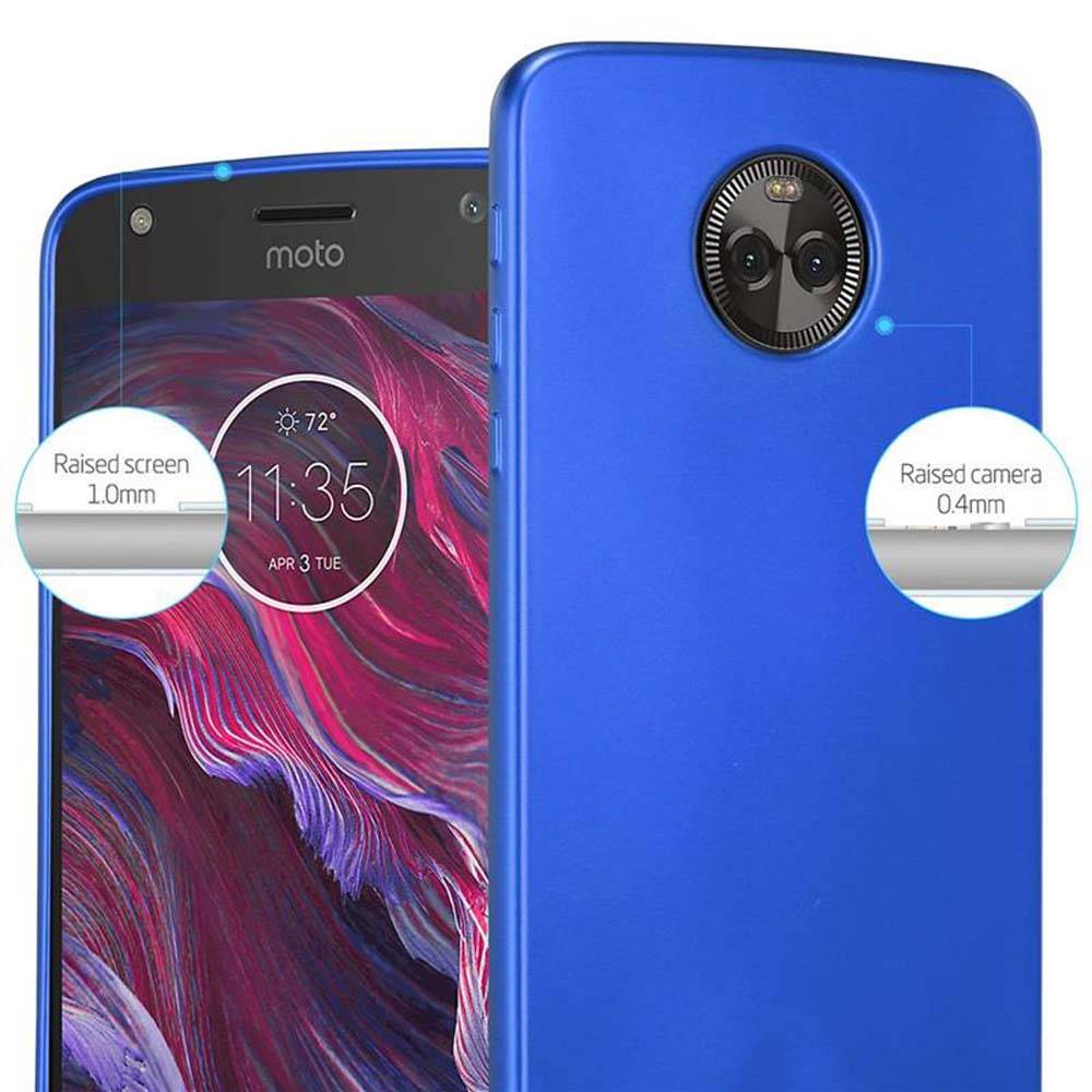 Cadorabo Schutzhülle für Motorola MOTO Z Hülle in Blau Handyhülle TPU Silikon Etui Cover Case