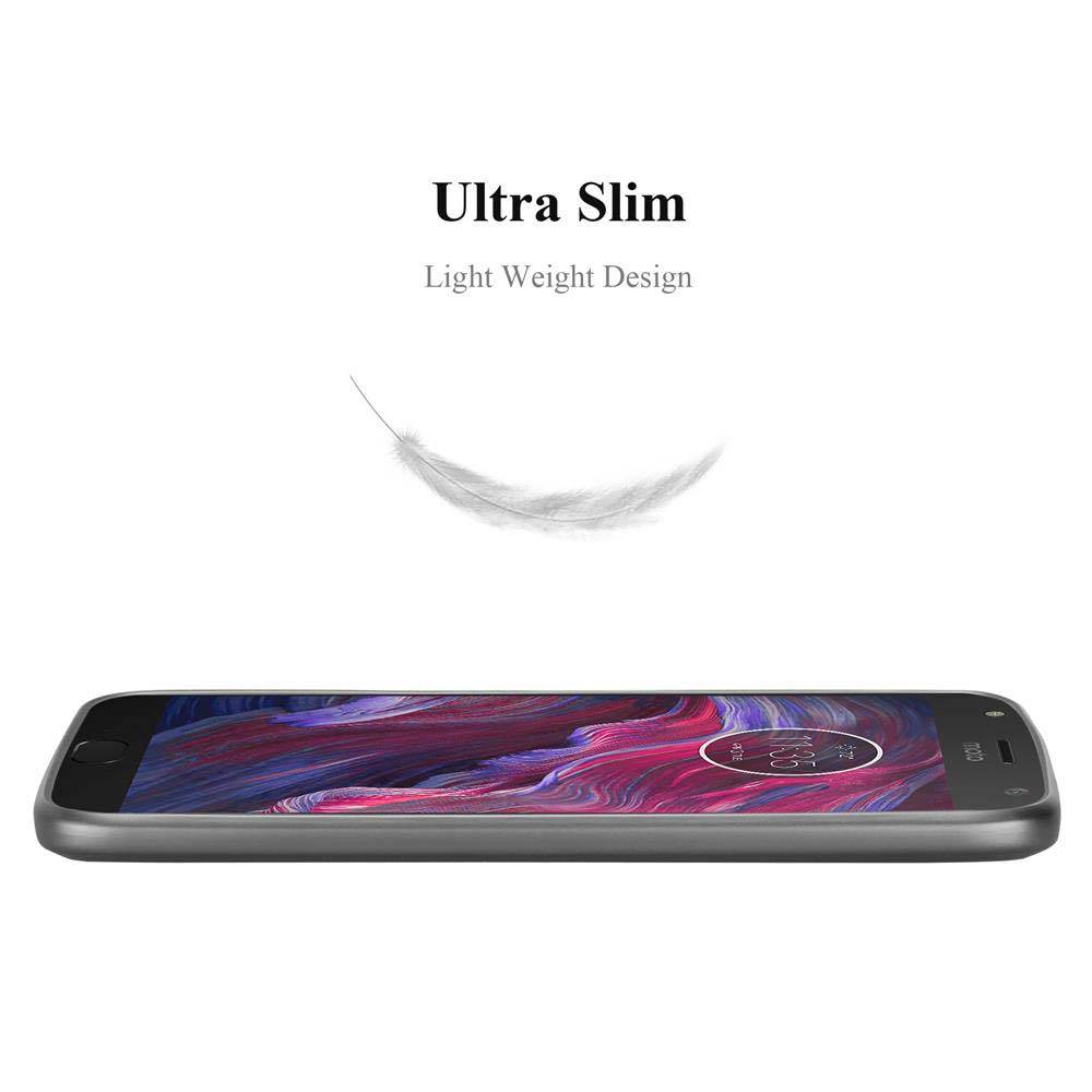 Cadorabo Schutzhülle für Motorola MOTO Z Hülle in Grau Handyhülle TPU Silikon Etui Cover Case