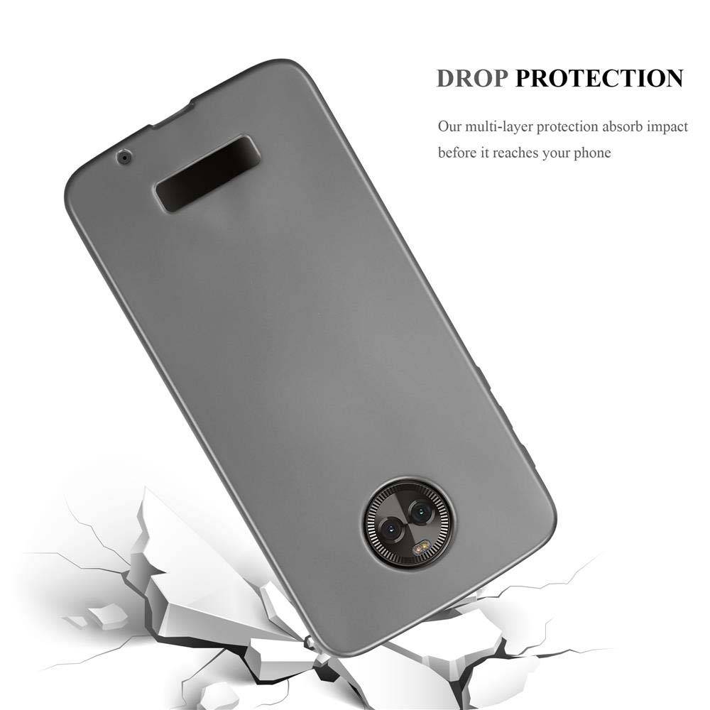 Cadorabo Schutzhülle für Motorola MOTO Z Hülle in Grau Handyhülle TPU Silikon Etui Cover Case