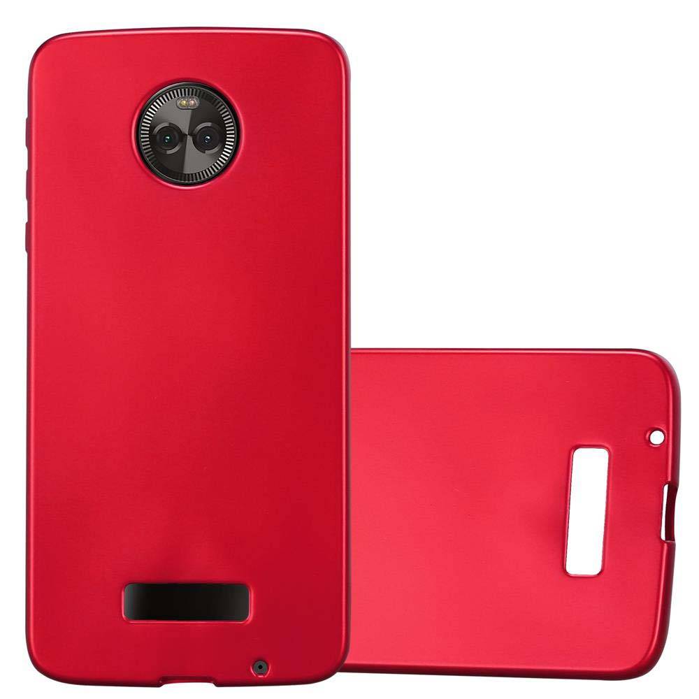 Cadorabo Schutzhülle für Motorola MOTO Z Hülle in Rot Handyhülle TPU Silikon Etui Cover Case