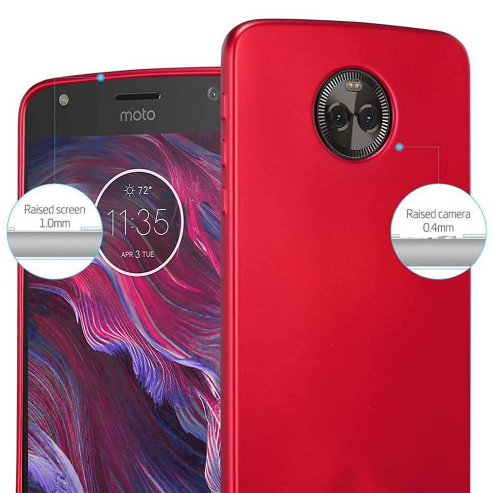 Cadorabo Schutzhülle für Motorola MOTO Z Hülle in Rot Handyhülle TPU Silikon Etui Cover Case