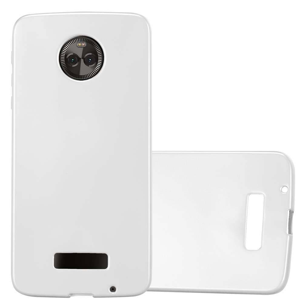 Cadorabo Schutzhülle für Motorola MOTO Z Hülle in Silber Handyhülle TPU Silikon Etui Cover Case