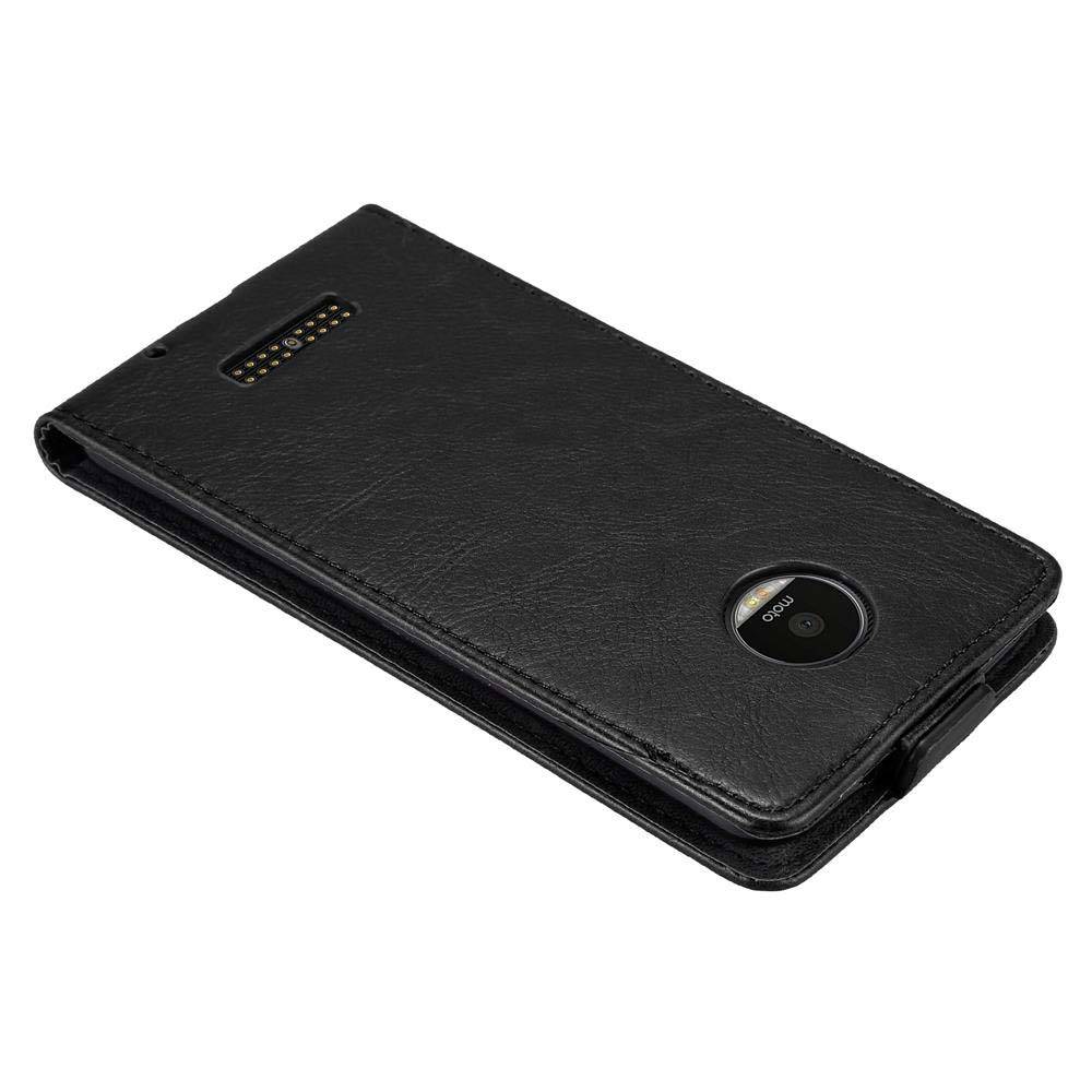 Cadorabo Hülle für Motorola MOTO Z Schutz Hülle in Schwarz Flip Etui Handyhülle Case Cover
