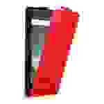Cadorabo Hülle für Motorola MOTO Z PLAY Schutz Hülle in Rot Flip Etui Handyhülle Case Cover