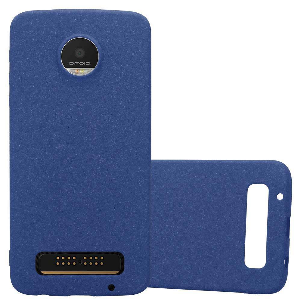 Cadorabo Schutzhülle für Motorola MOTO Z PLAY Hülle in Blau Handyhülle TPU Etui Cover Case