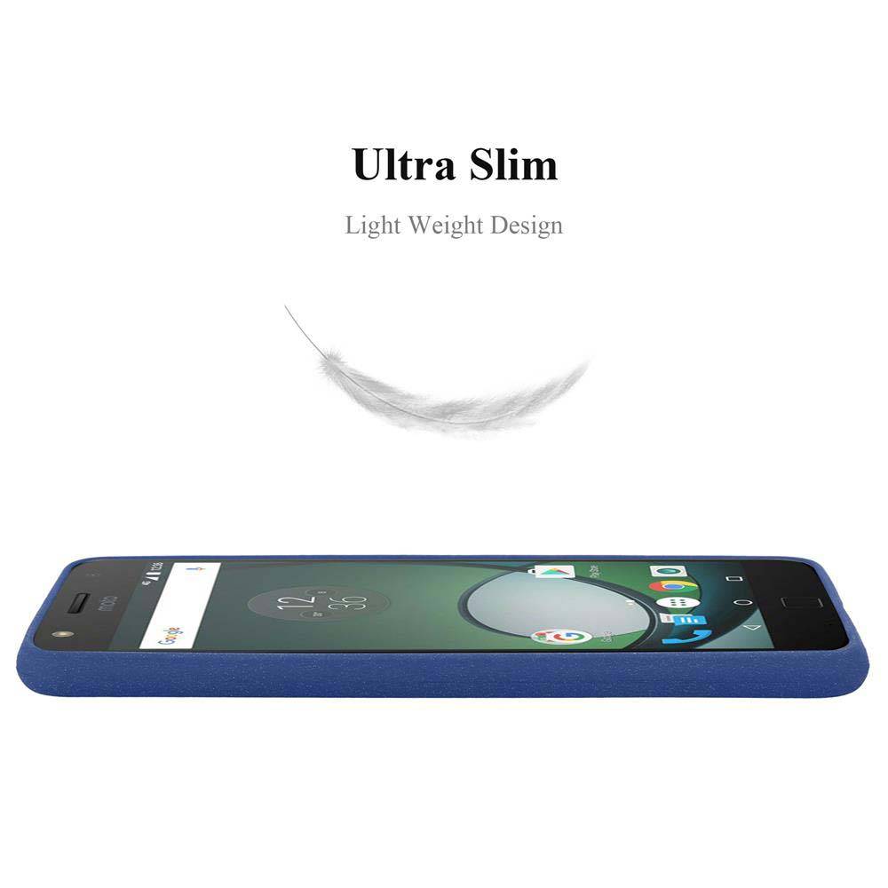 Cadorabo Schutzhülle für Motorola MOTO Z PLAY Hülle in Blau Handyhülle TPU Etui Cover Case