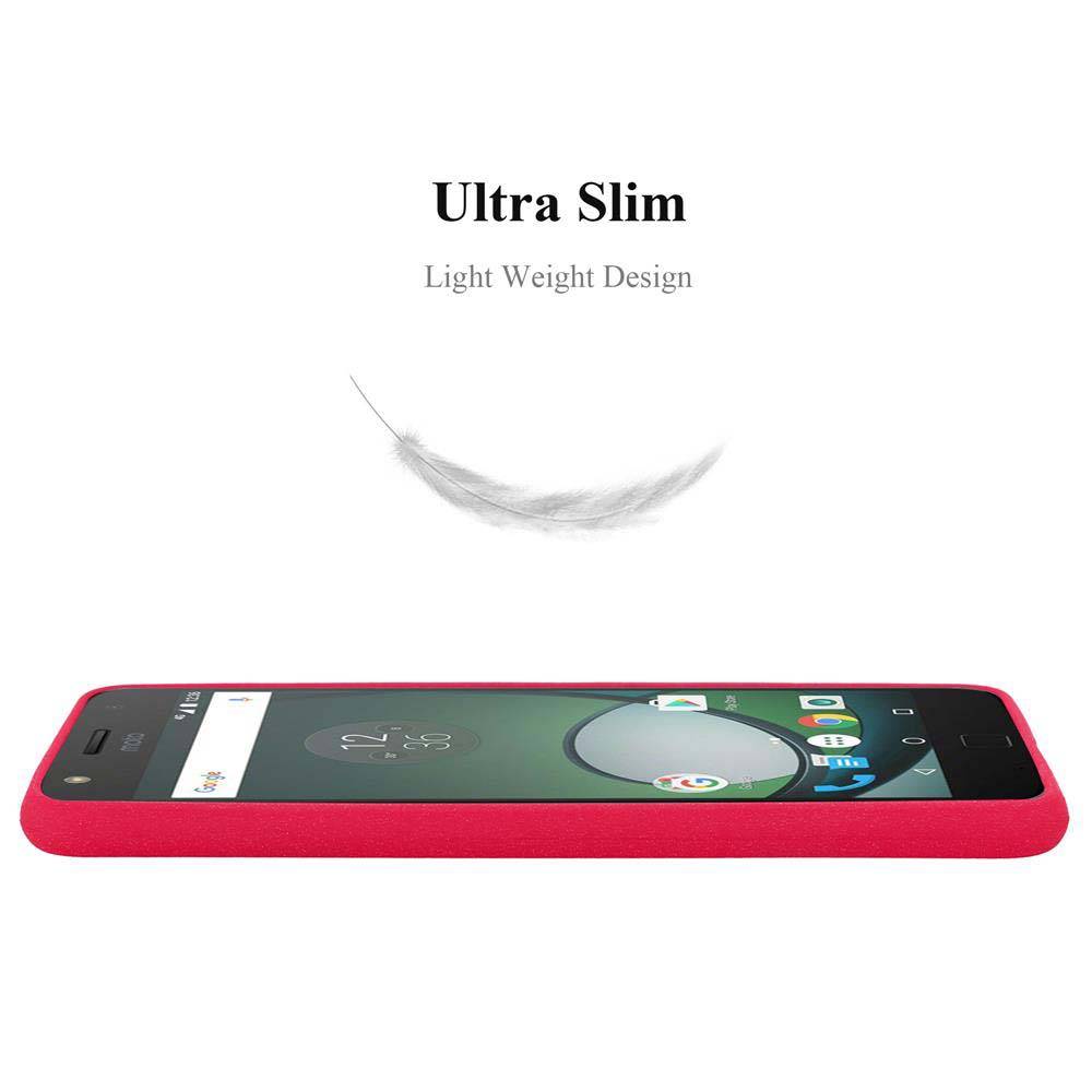 Cadorabo Schutzhülle für Motorola MOTO Z PLAY Hülle in Rot Handyhülle TPU Etui Cover Case