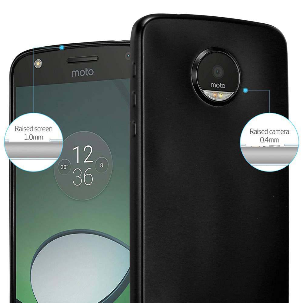 Cadorabo Schutzhülle für Motorola MOTO Z PLAY Hülle in Schwarz Handyhülle TPU Silikon Etui Cover Case